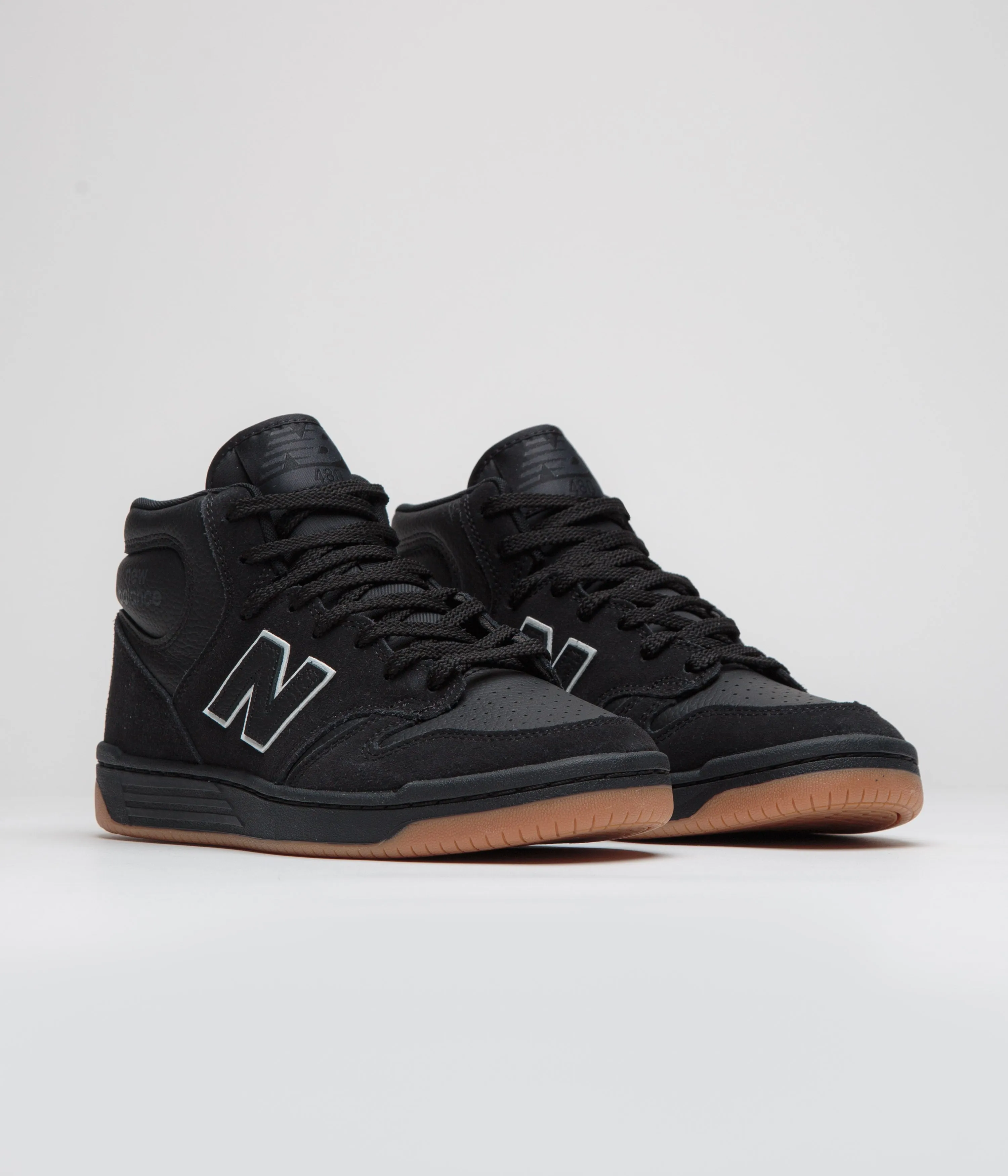New Balance 430 Men New Balance Numeric 480 Hi Shoes - Black / Gum