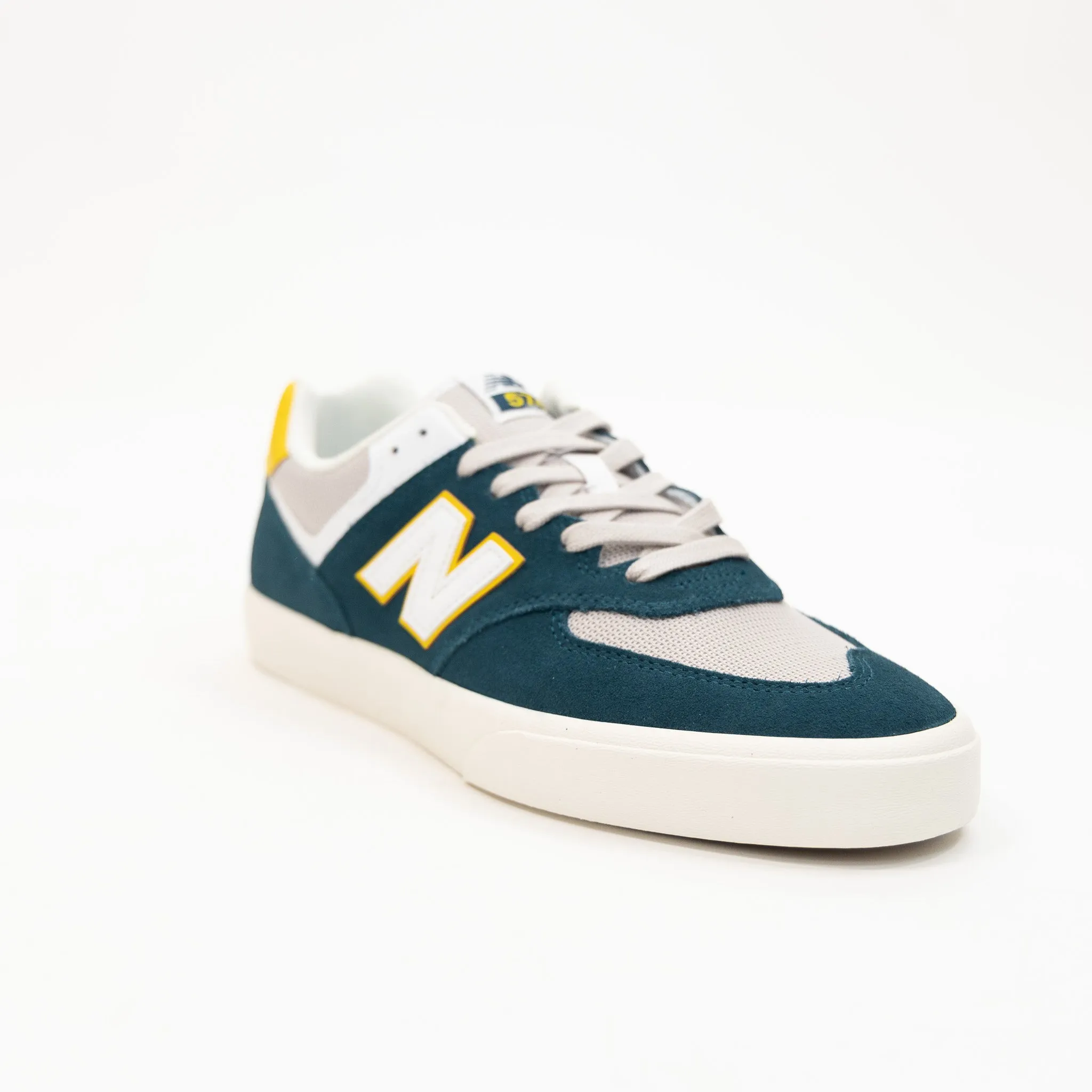 New Balance Hoop Shoes New Balance Numeric 574 VULC - Deep Ocean with Sunflower (Available in WIDE!)