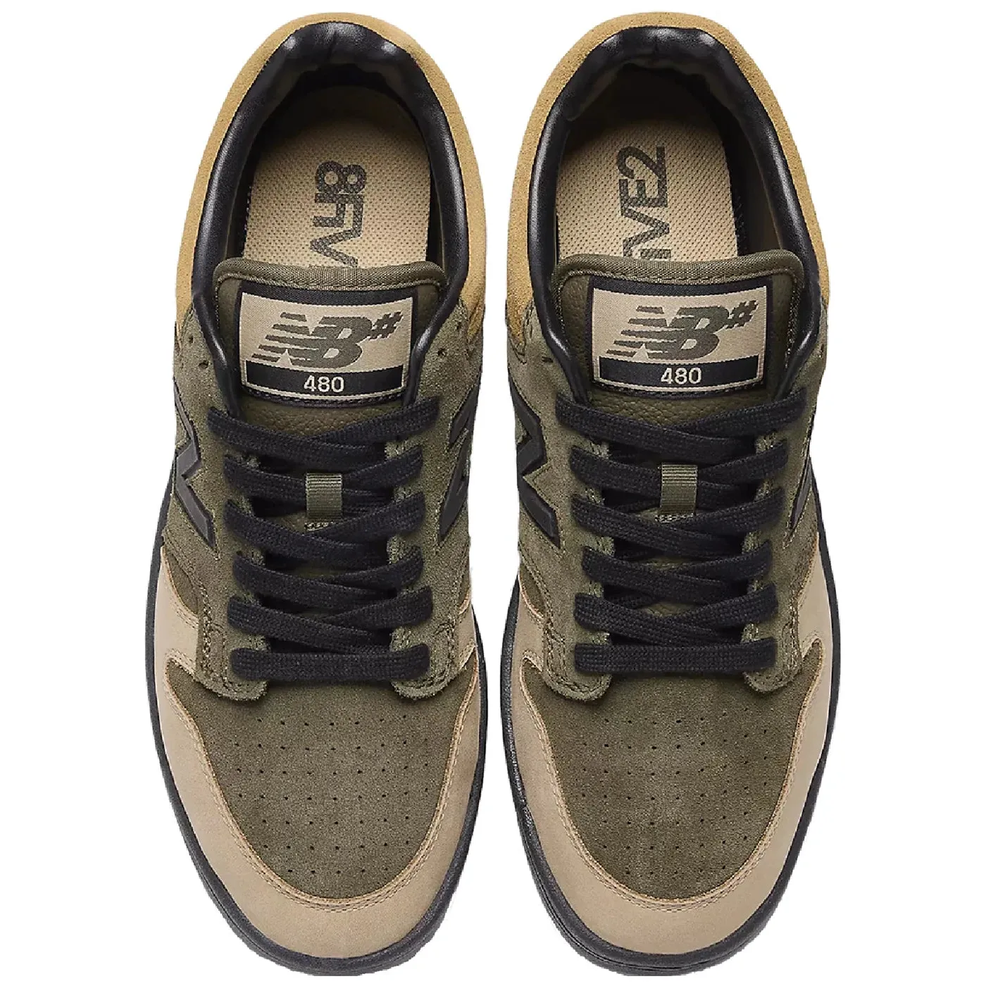 New Balance Numeric NM480 Shoes - Olive / Tan Mens Baseball Cleats New Balance