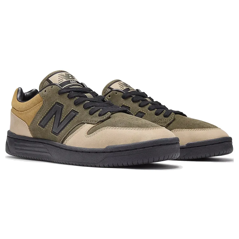 Mens New Balance Black Shoes New Balance Numeric NM480 Shoes - Olive / Tan