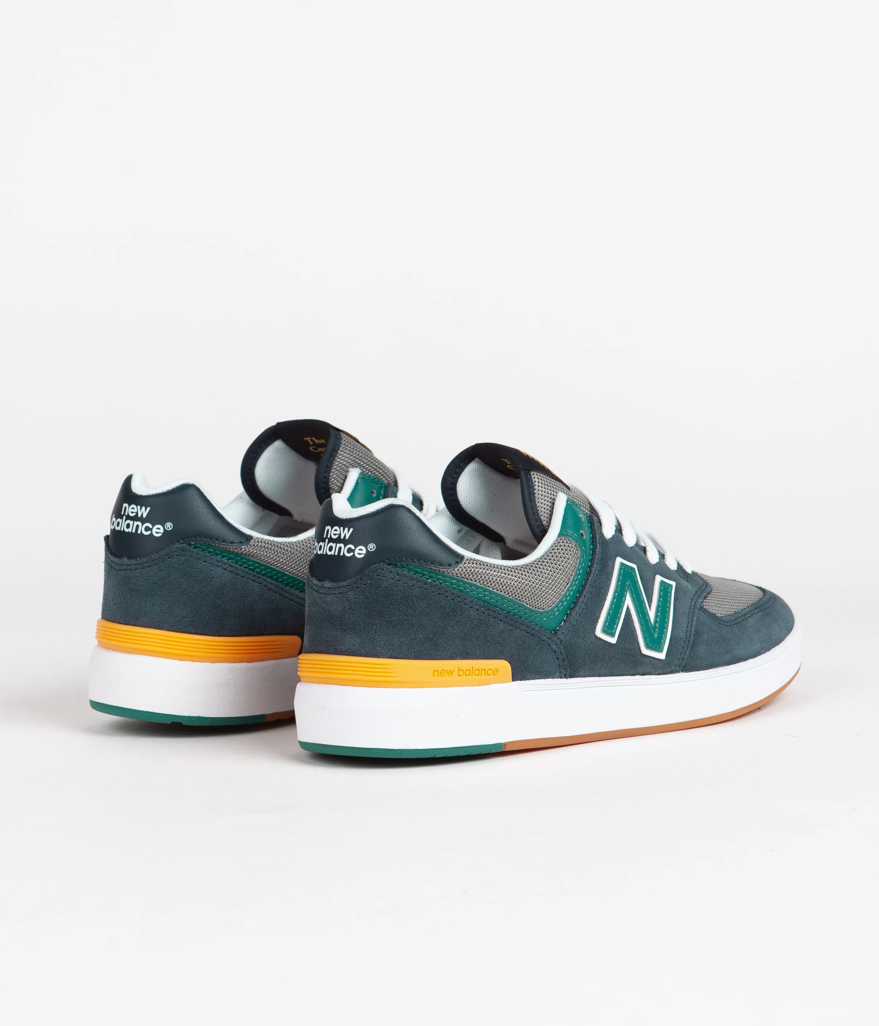 New Balance Numeric Pro Court 574 Shoes - Phantom / Aqua Green Blue White New Balances