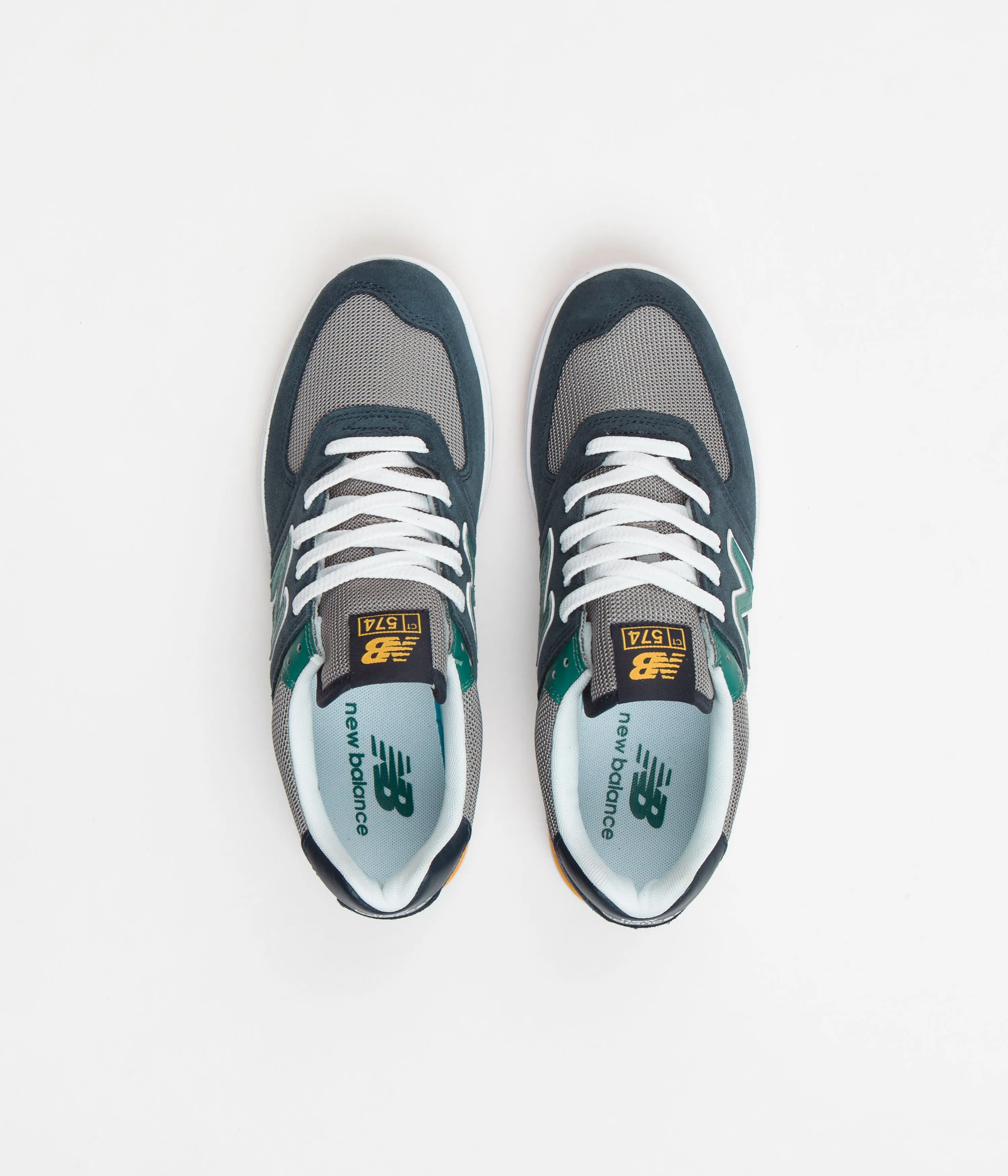 New Balance Numeric Pro Court 574 Shoes - Phantom / Aqua Green New Balance 2002r Grey Protection Pack