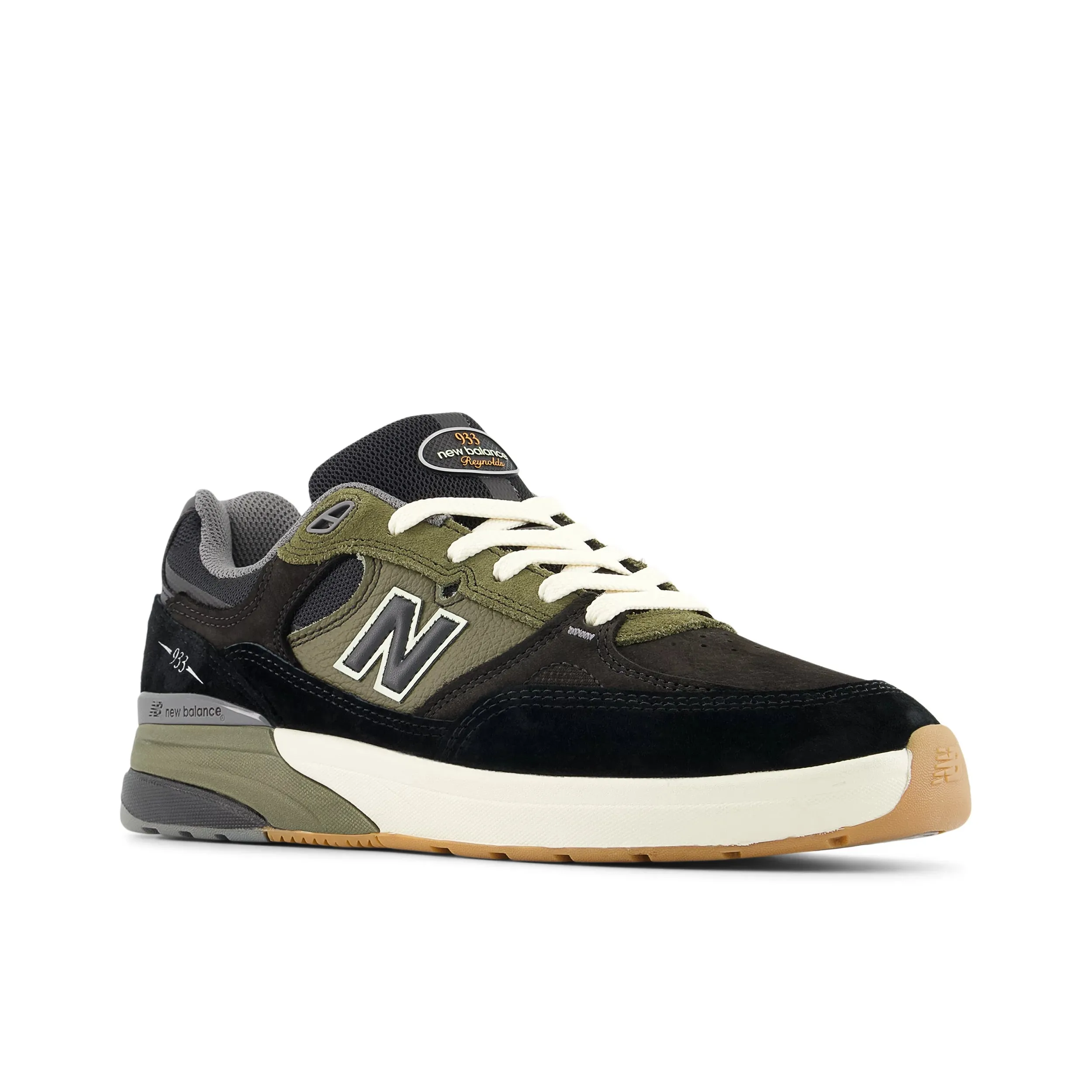 New Balance Size 18 New Balance Numeric Reynolds 933 - Black/Olive Skate Shoe