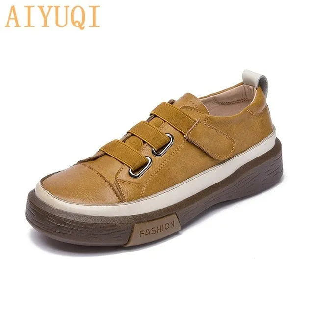 Flat Shoes Designer New Genuine Leather Casual Women Shoes