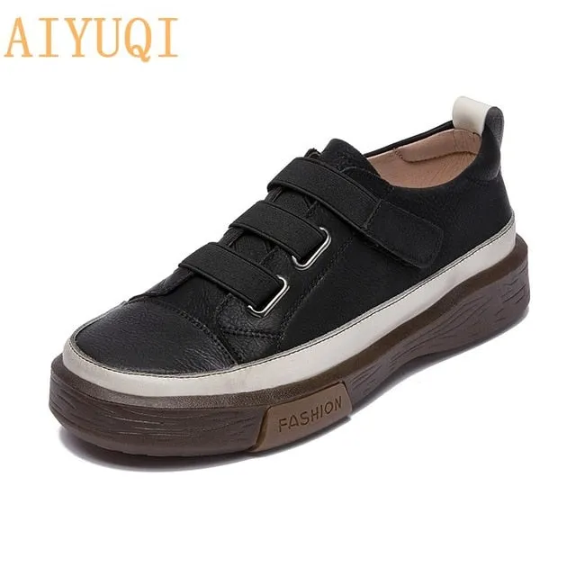 New Genuine Leather Casual Women Shoes Size 13 Flat Shoes