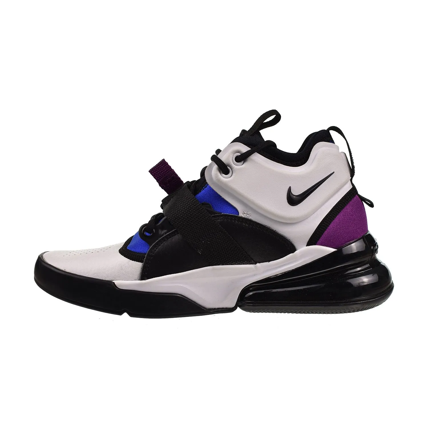 Nike Air Force 270 (GS) Big Kids' Shoes White-Black-Lyon Blue Asics Gel-cumulus 19 Running Shoe