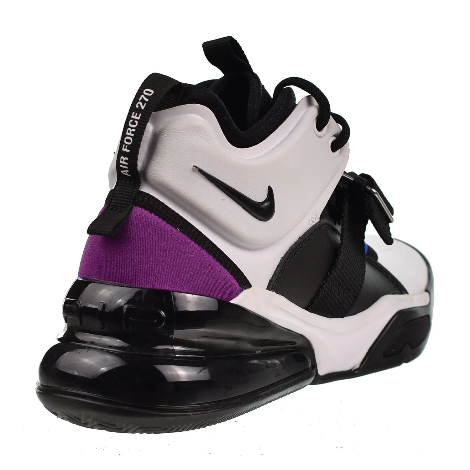 Nike Air Force 270 (GS) Big Kids' Shoes White-Black-Lyon Blue Asics Djokovic Shoes