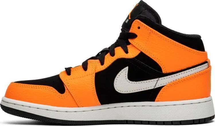 Nike Air Jordan 1 Mid GS Orange Black Shoes Basketball Men !!! CYBER MONDAY SALE !!! Asics Clay Court Tennis Shoes
