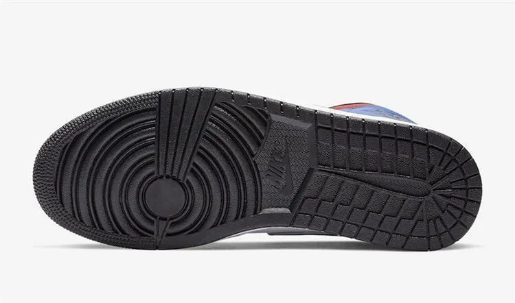 Nike Air Jordan 1 Mid Top 3 Three White Red Black BLue Shoes Basketball Men !!! CYBER MONDAY SALE !!! Asics Suede Shoes