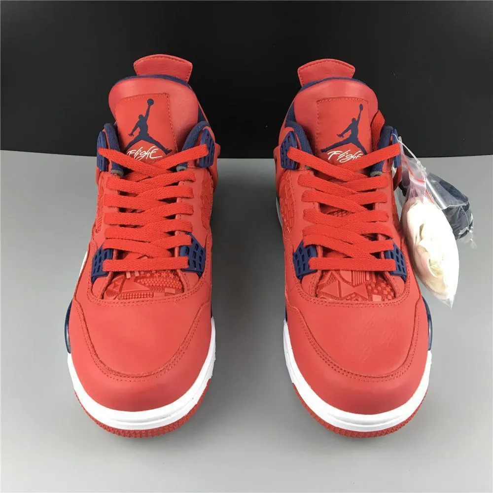 Nike Air Jordan 4 Retro FIBA Gym Red Men Shoes !!! CYBER MONDAY SALE !!! Novak Djokovic Shoes Asics