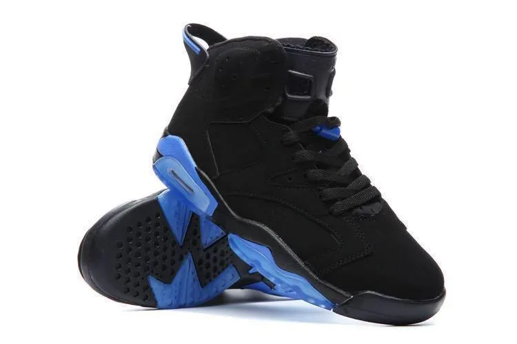 Nike Air Jordan 6 Retro Black Blue Men Shoes Sale Size US 7-13 Asics Wushu Shoes