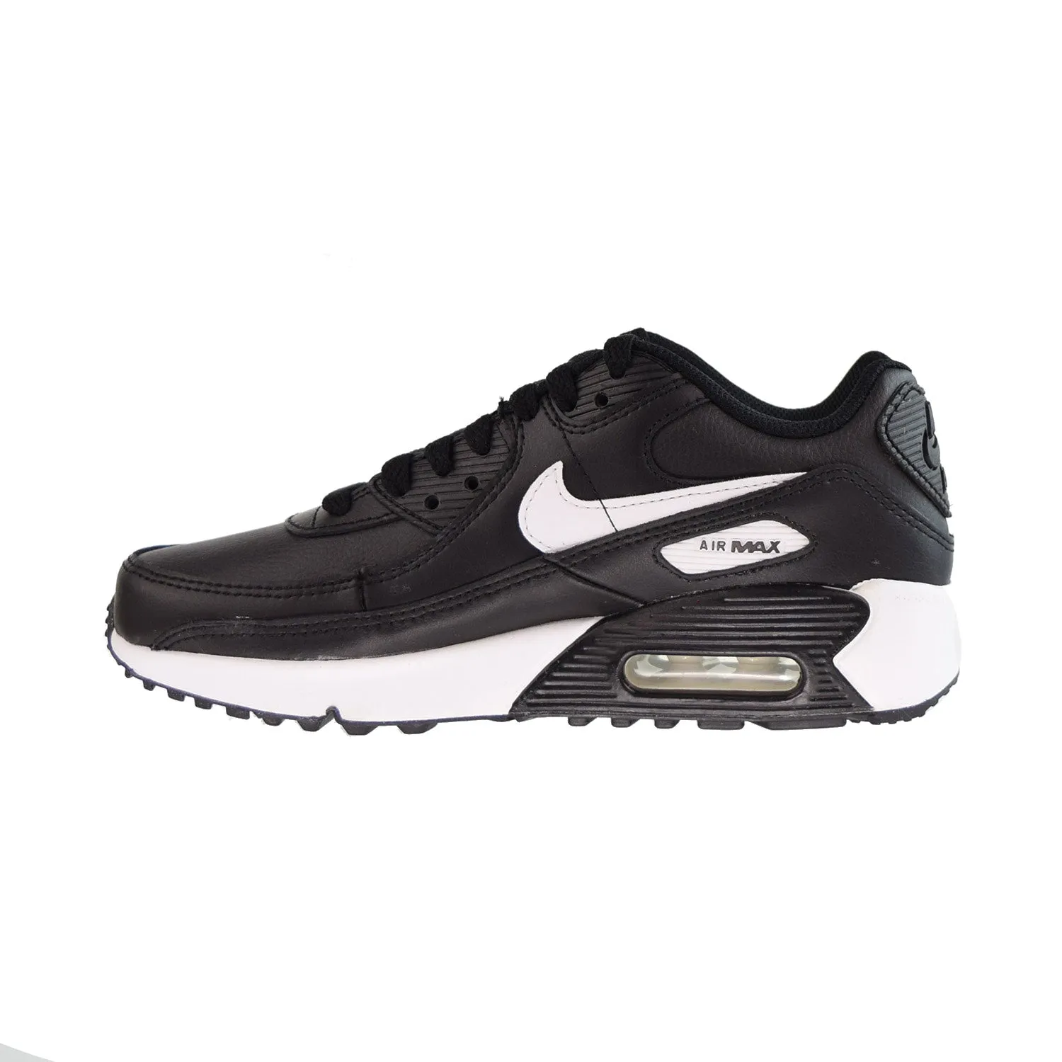 Nike Air Max 90 (GS) Big Kids' Shoes Black-White Asics Nova Surge Basketball Shoes