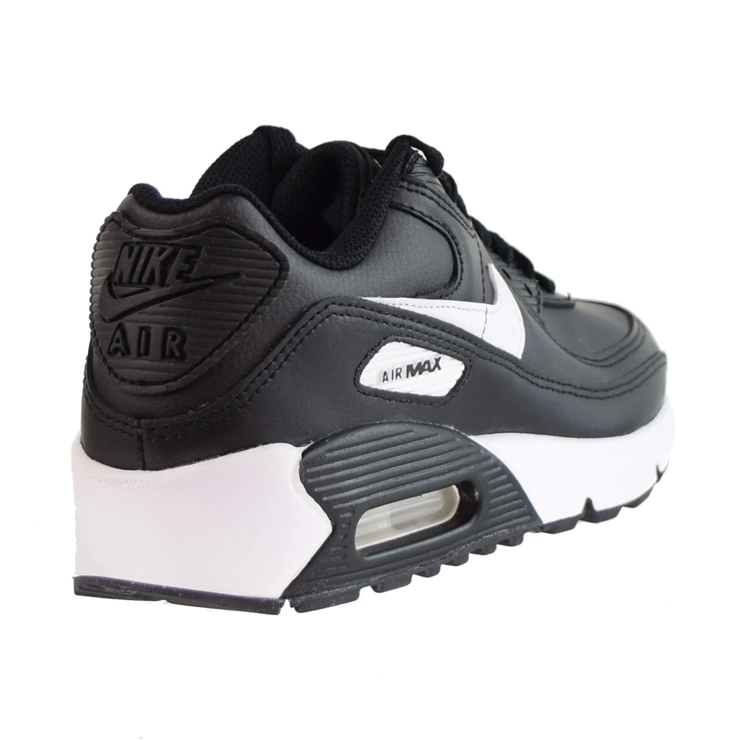 Nike Air Max 90 (GS) Big Kids' Shoes Black-White Asics Shoes For Wide Feet