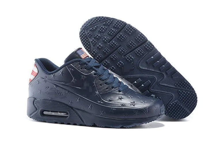 Nike Air Max 90 'Independence Day Midnight Navy' Shoes Sneaker !!! CYBER MONDAY SALE !!! Asics Shoes Shop Near Me