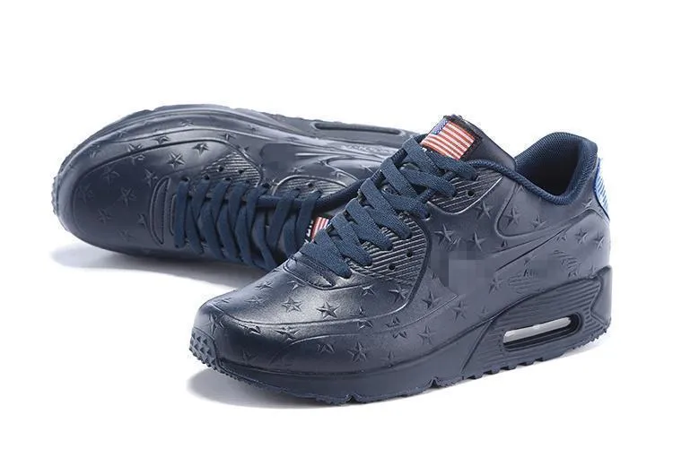 Nike Air Max 90 'Independence Day Midnight Navy' Shoes Sneaker !!! CYBER MONDAY SALE !!! Sizing Asics Shoes