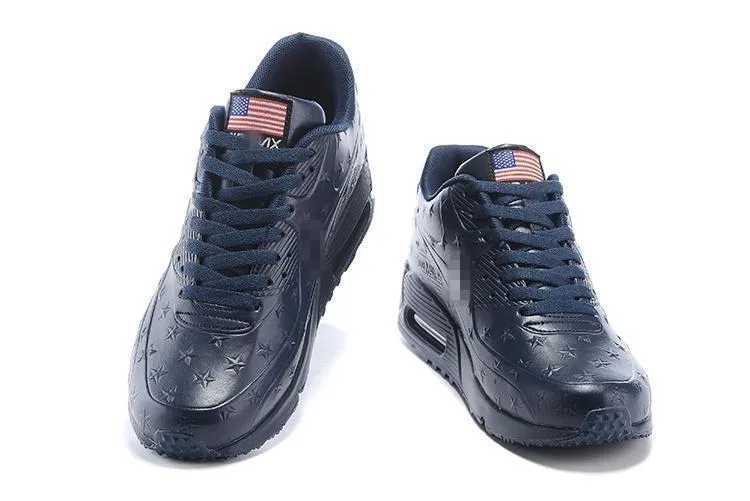 Nike Air Max 90 'Independence Day Midnight Navy' Shoes Sneaker !!! CYBER MONDAY SALE !!! Asics Kayano Shoe