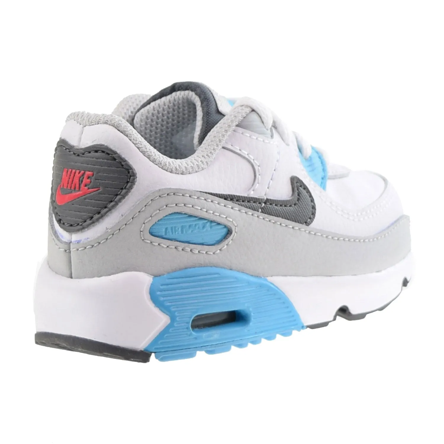 Nike Air Max 90 LTR (TD) Toddlers Shoes White-Grey-Blue Red Asics Gt 2160 Running Shoe