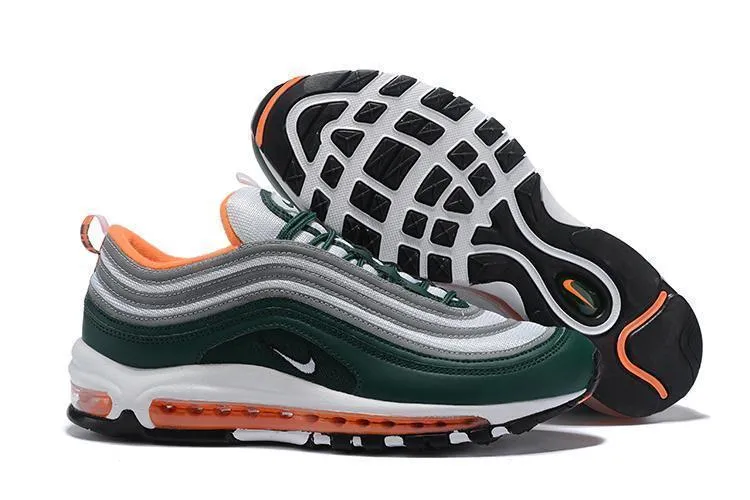Asics Tri Shoes Nike Air Max 97 Green Grey Orange Shoes !!! CYBER MONDAY SALE !!!