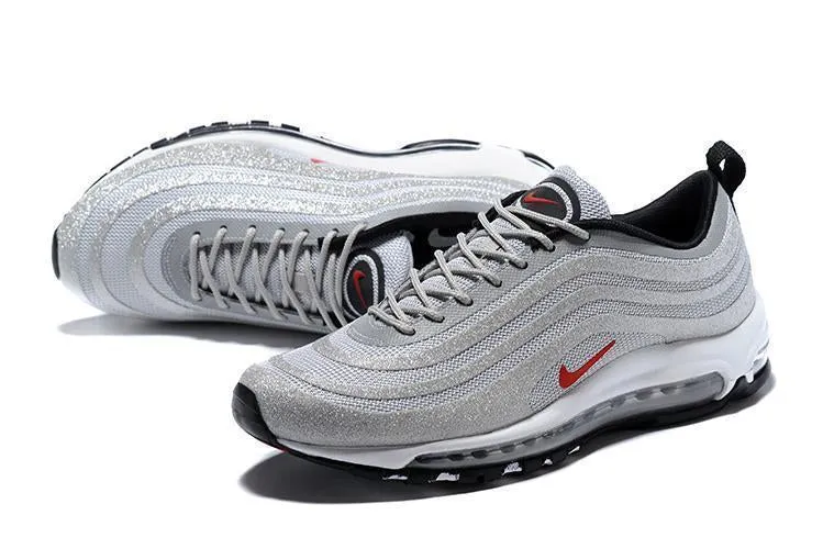 Swiatek Asics Shoes Nike Air Max 97 LX  Swarovski Silver White Shoes !!! CYBER MONDAY SALE !!!