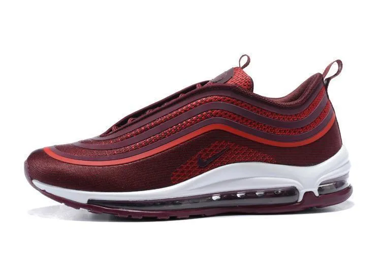 Asics Turf Shoe Nike Air Max 97 Ultra 17 Noble Red Wine Red White Men Shoes !!! CYBER MONDAY SALE !!!