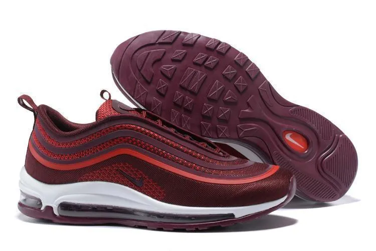 Nike Air Max 97 Ultra 17 Noble Red Wine Red White Men Shoes !!! CYBER MONDAY SALE !!! Asics Shoes Upcourt 6