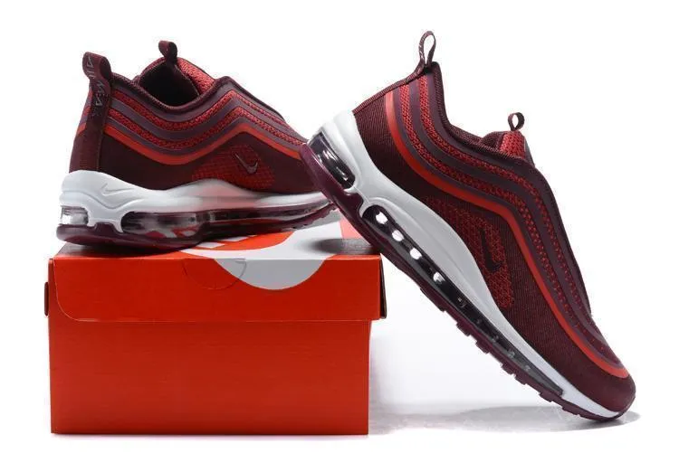Asics Gel 1130 Shoes Nike Air Max 97 Ultra 17 Noble Red Wine Red White Men Shoes !!! CYBER MONDAY SALE !!!