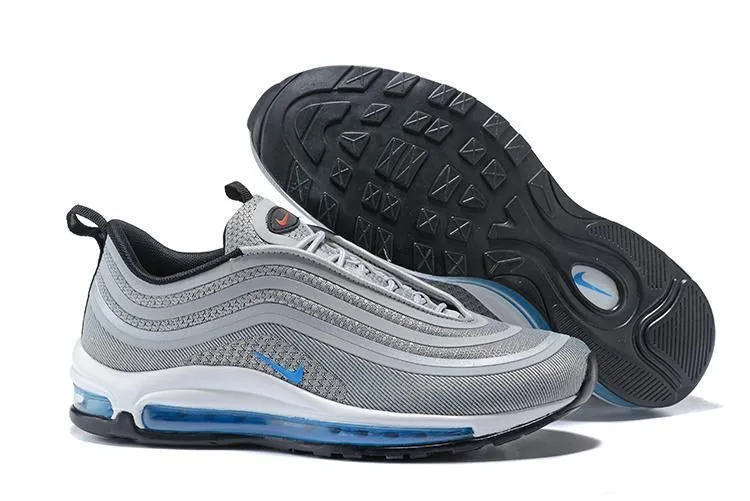 Slip On Shoes Asics Nike Air Max 97 Ultra 17 Silve Grey Blue White Men Shoes !!! CYBER MONDAY SALE !!!