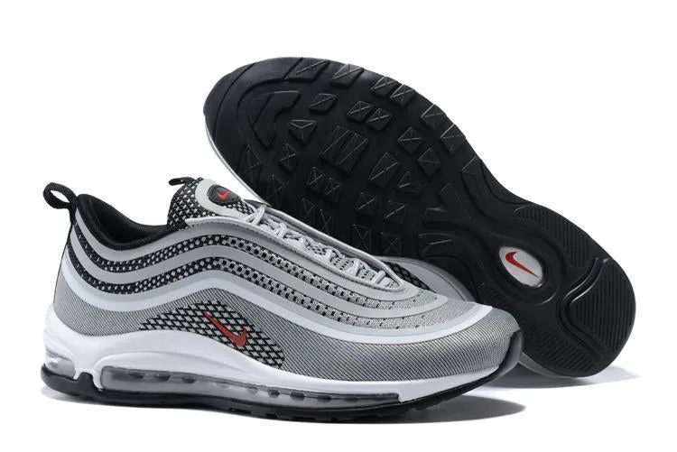 Asic Golf Shoes Nike Air Max 97 Ultra 17 Silve Grey Red White Men Shoes !!! CYBER MONDAY SALE !!!