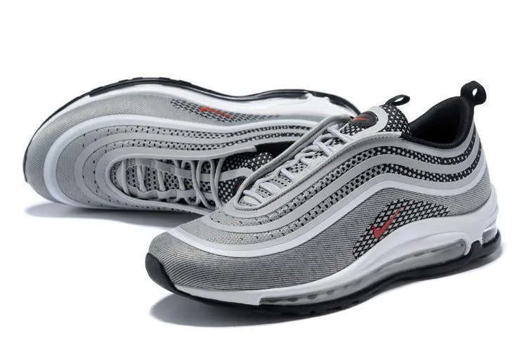Asics Gtx Running Shoes Nike Air Max 97 Ultra 17 Silve Grey Red White Men Shoes !!! CYBER MONDAY SALE !!!