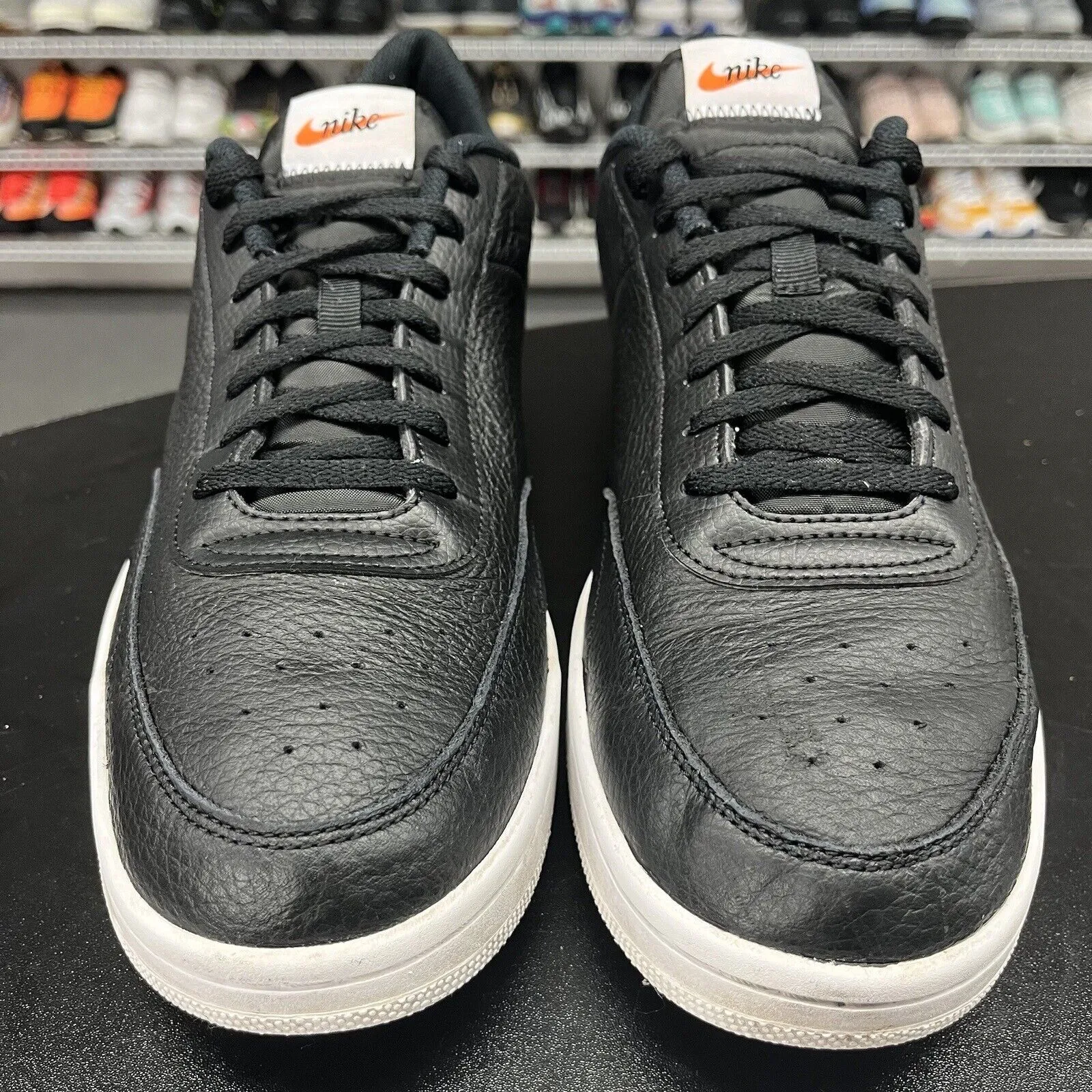 Asics Tiger Wrestling Shoes Japan Nike Court Vintage Premium Black Leather CT1726-002 Men's Size 13