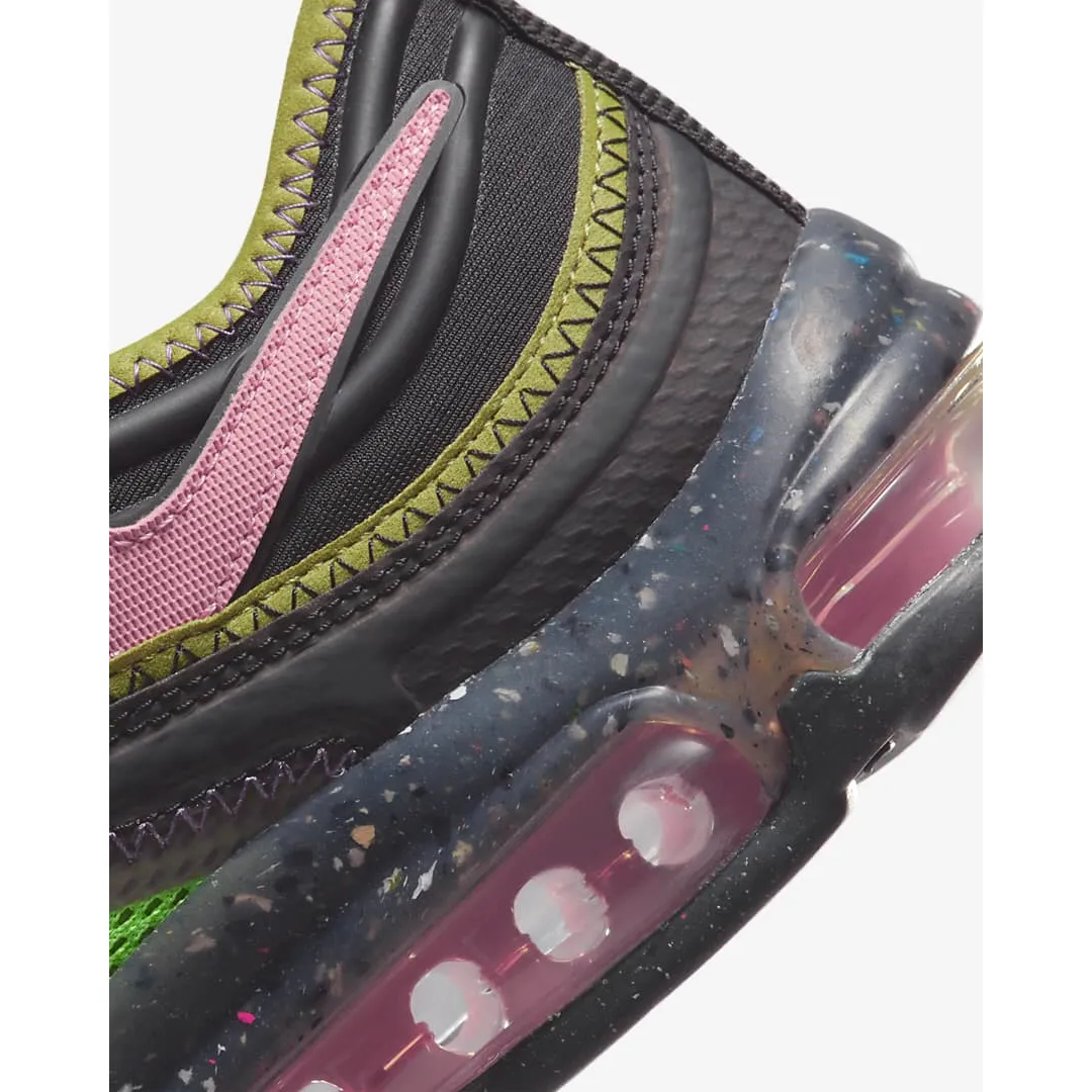 Asics Cheer Shoes 1990s Nike Men's Air Max Terrascape 97 Shoes - Black / Key Lime / Pilgrim / Elemental Pink