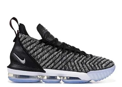 Nike Men's Lebron 16 Black/White/Grey Mesh Basketball Shoes 11 M US Asics Tennis Shoe Laces