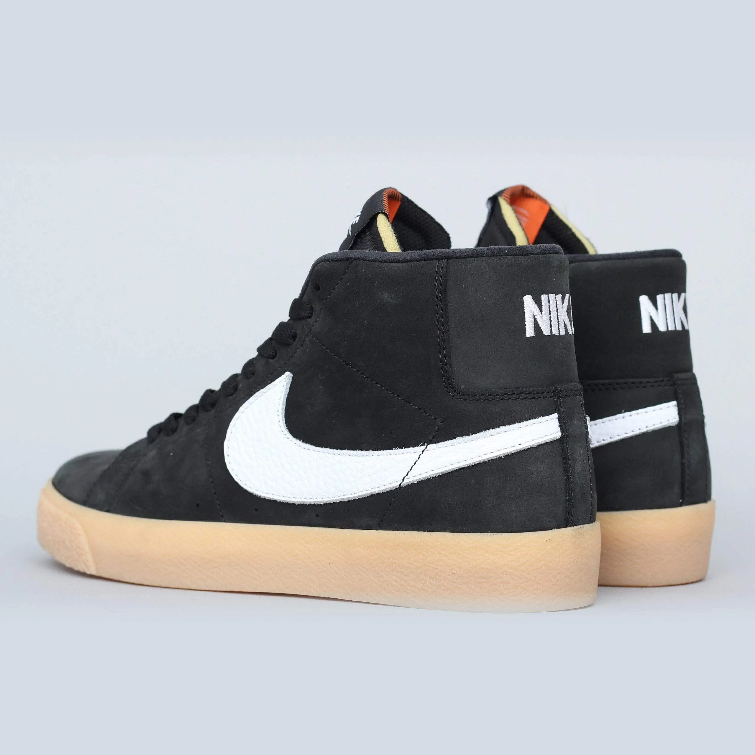 Nike SB Orange Label Blazer Mid ISO Shoes Black / White - Safety Orange Asics Game Ff Tennis Shoe Review