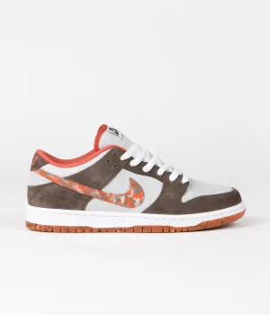 Nike SB x Crushed DC Dunk Low Pro Shoes - Olive Grey / Manta Orange - Rattan Asics Shoe Dealers