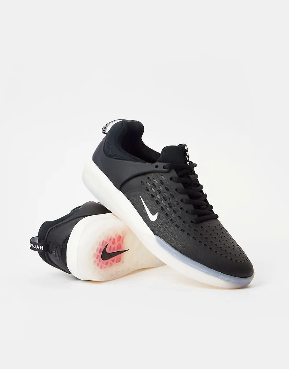 Nike SB Zoom Nyjah 3 Skate Shoes - Black/White-Black-Summit White Best Asics Running Shoes For Flat Feet