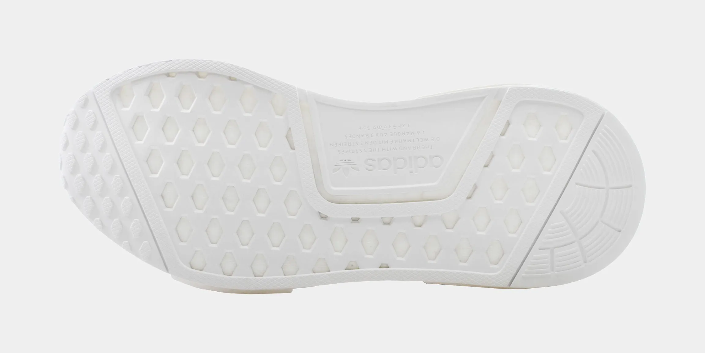 NMD R1 Grade School Running Shoe (White) Bike Shoes Adidas