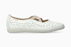 Open Toe Slip On Sandals Karla Perf - White