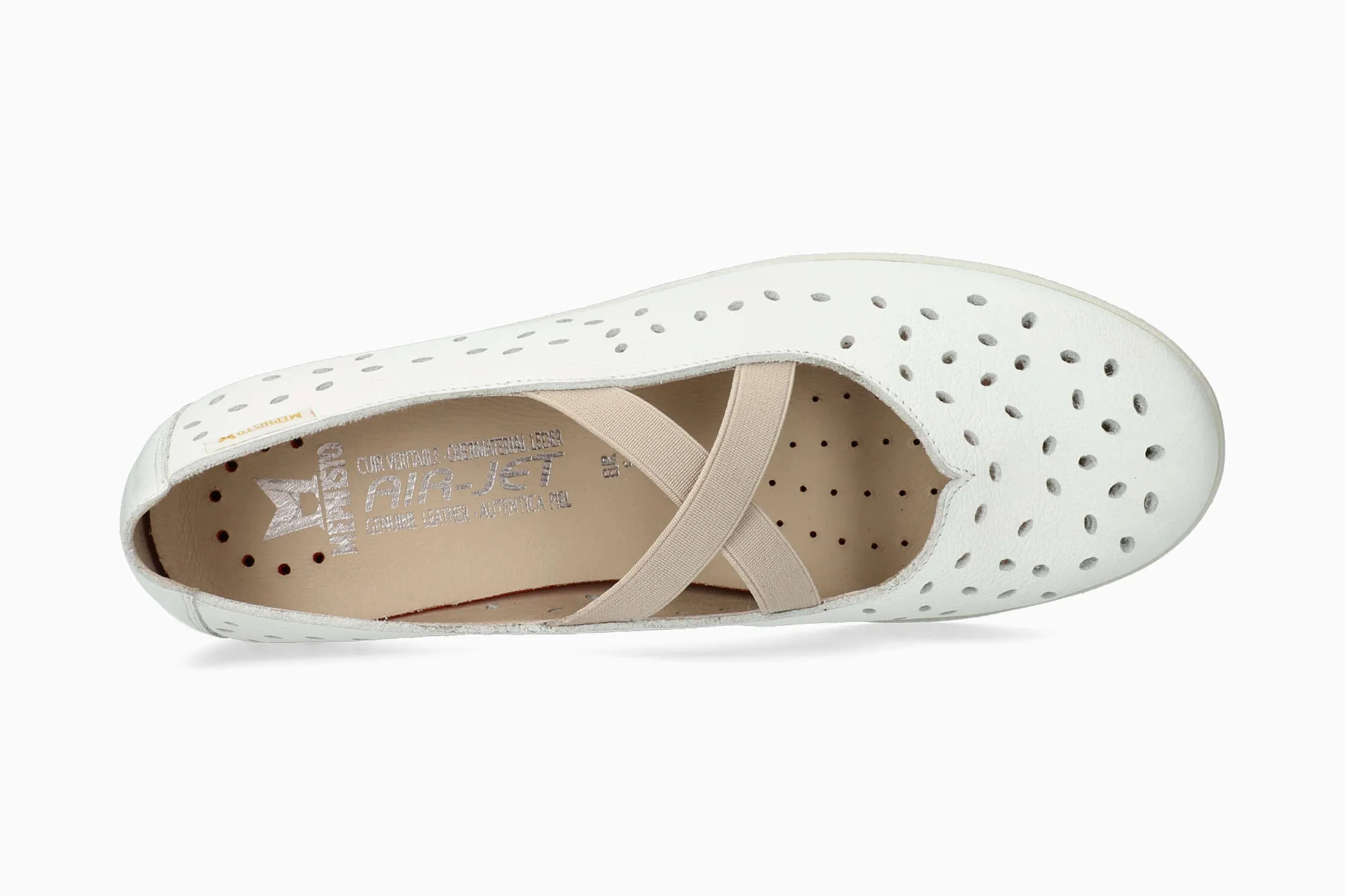 Karla Perf - White Slip On Closed Toe Shoes