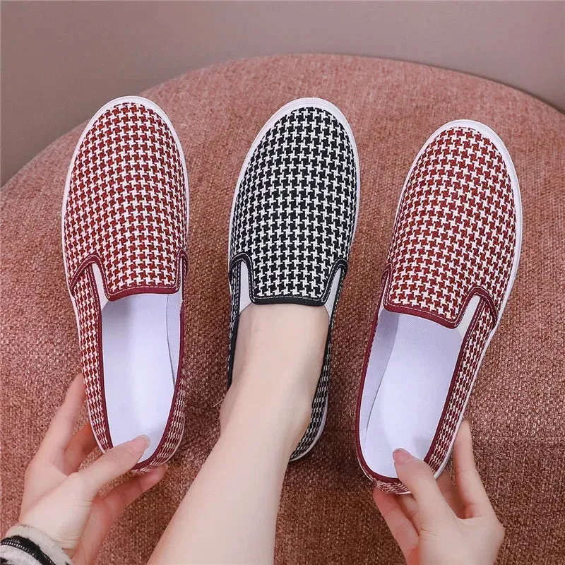 Ladies Shoes Slip On Comfortable Canvas Slip-Ons for Women