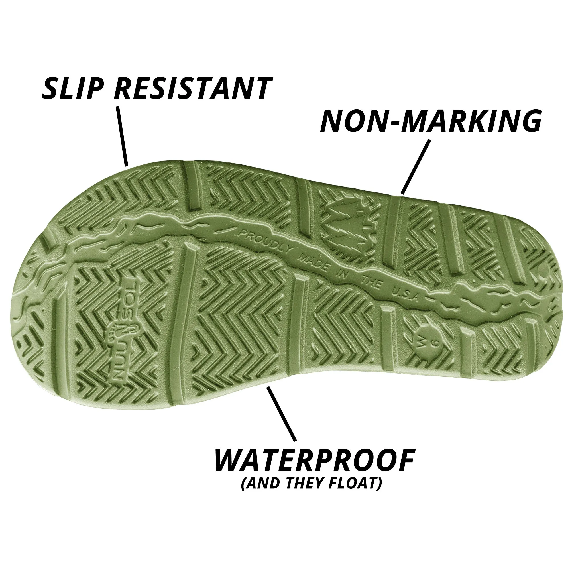 Dollar General Slippers NUUSOL - MCCALL CLOG-CLEARANCE - GREEN