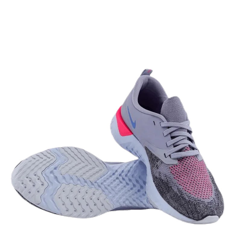 Odyssey React 2 Flyknit Blue/Black/Grey Running Shoes With Zero Drop