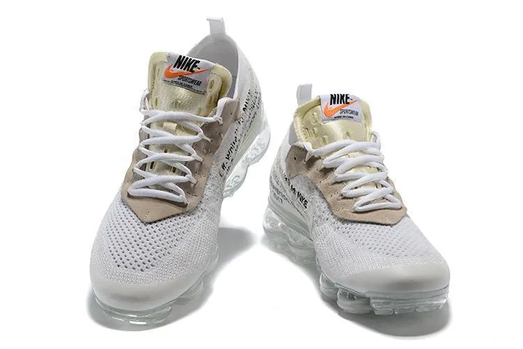OFF WHITE x Nike Air Vapormax Part 2 White  Shoes Sneakers Men !!! CYBER MONDAY SALE !!! Rate Asics Running Shoes