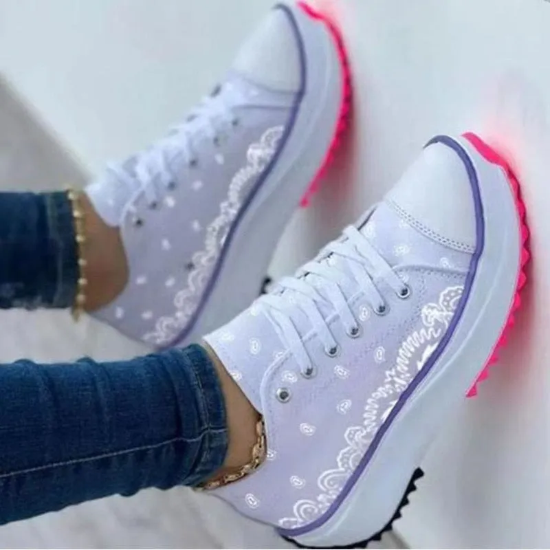 Sneakers Definition Fashion Women Sneakers Casual Sport Shoes Pattern Canvas