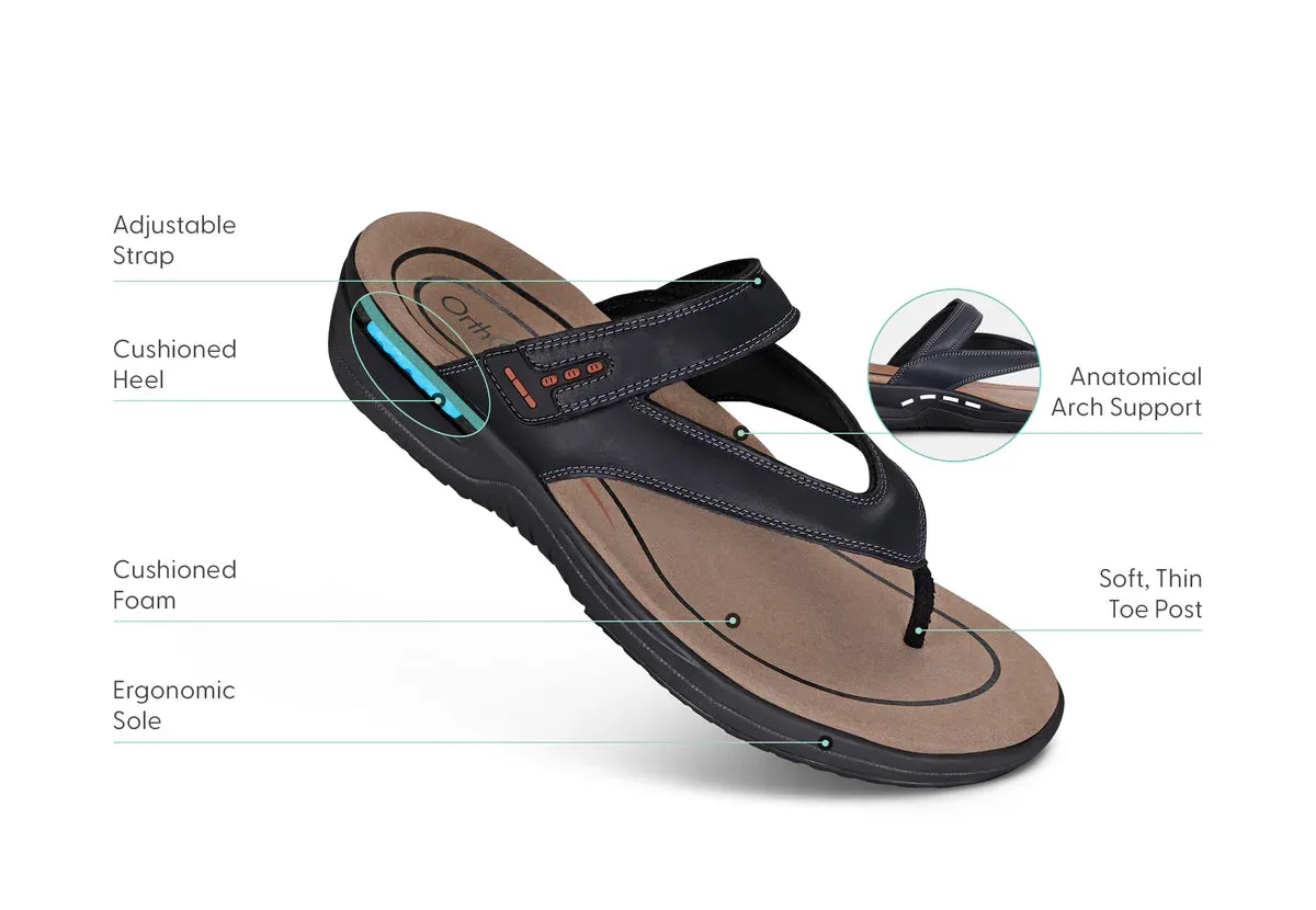 Orthofeet - men's Sandals - Eldorado - Black Cushion For Sandals