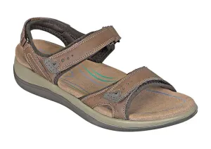 Milano Rugged Sandals - Size 39 Orthofeet Women Malibu Two Way Strap - Brown
