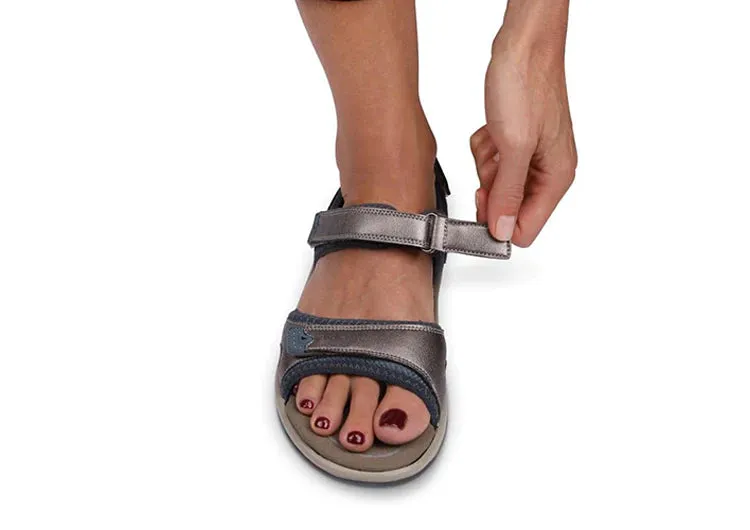 Orthofeet Women Malibu Two Way Strap - Brown Sandals Cruise