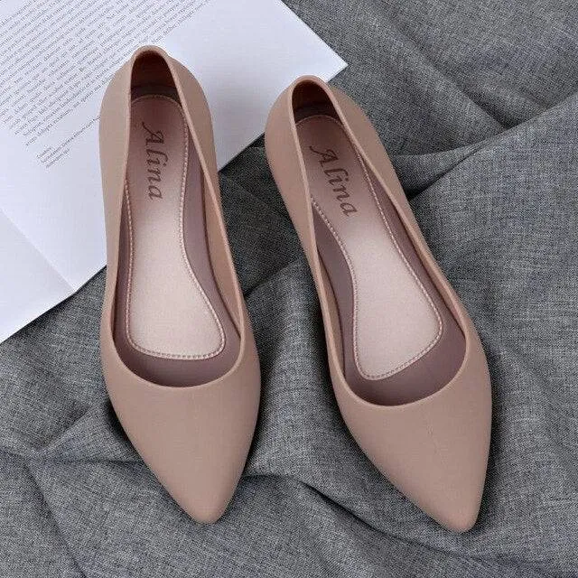 Pointed Wedges  women shoes  spring autumn shoes women Elegant Shallow Work Low heel Slip-On Best Insulated Boots For Work