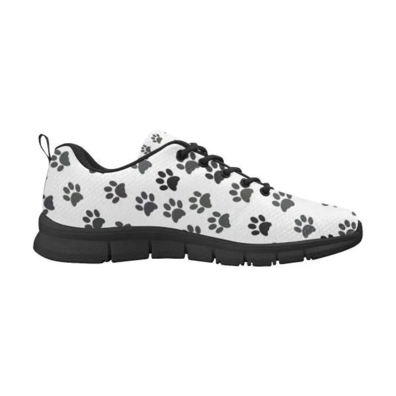 Paw Print Women Sneakers Breathable Lightweight Cat Walking Shoes Black Sole Best Sneakers For Workout