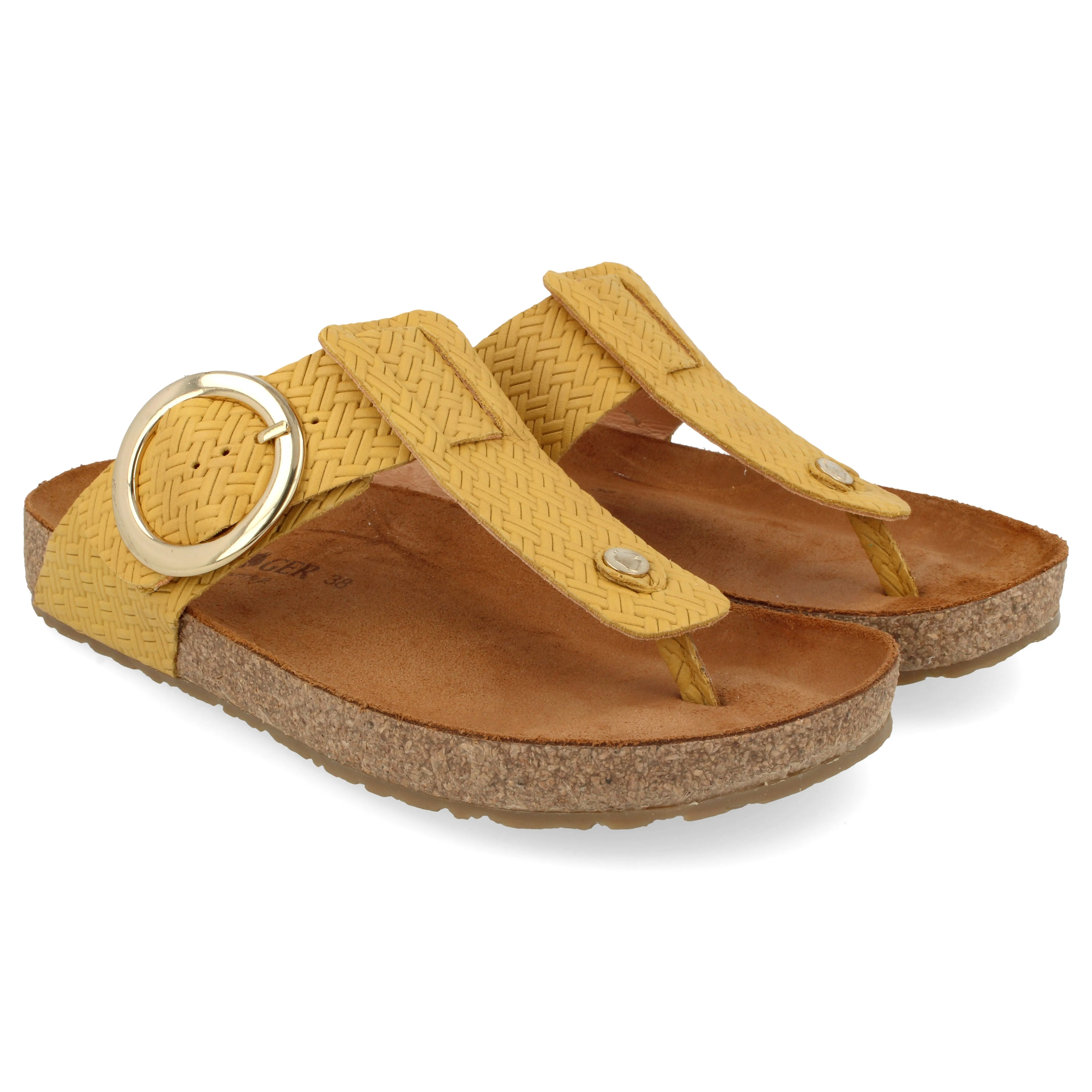 Haflinger Corina Round Buckle Women's Best Everyday Flip Flops