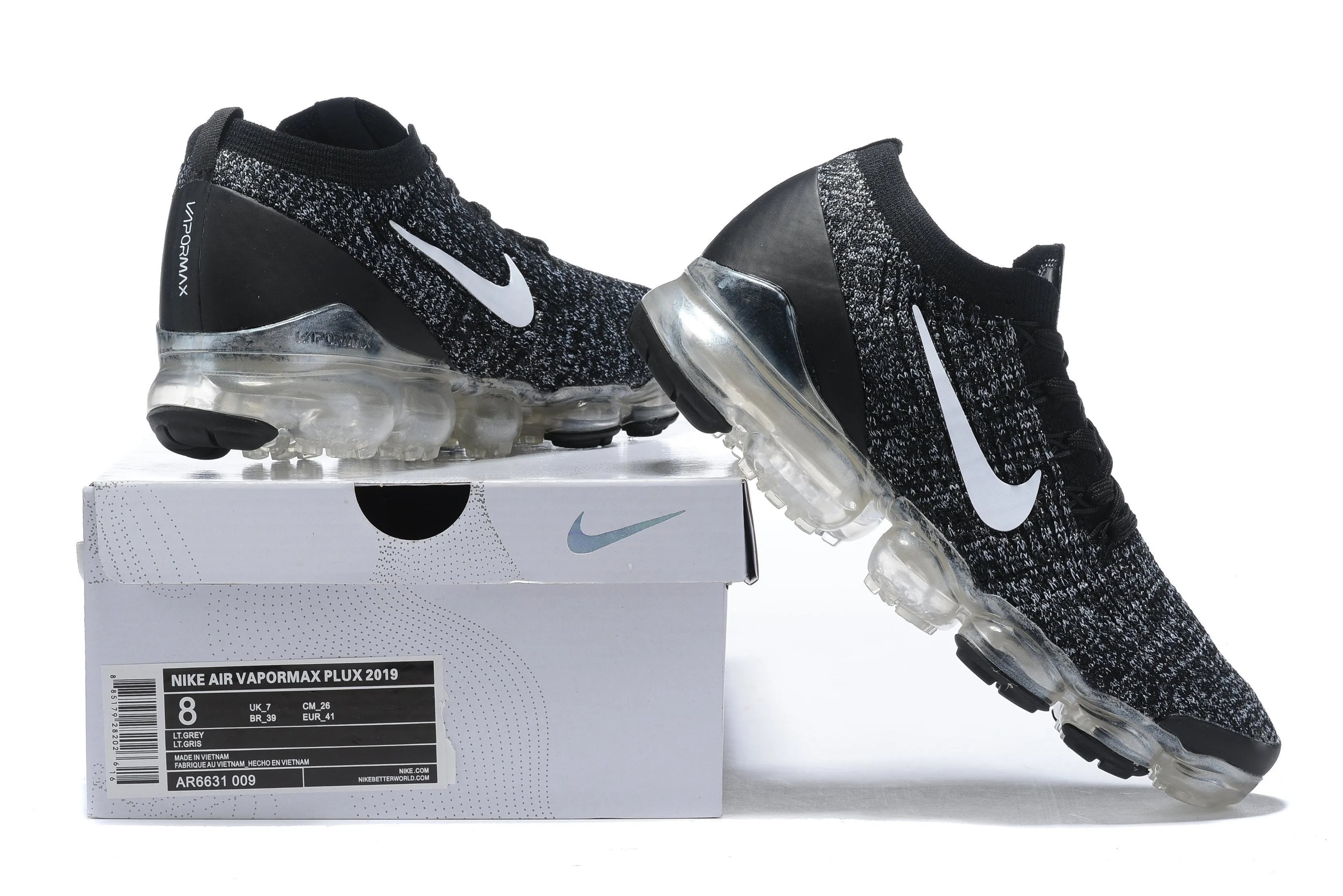 Nike Air Vapormax Flyknit 3 "Oreo" Grey Black Shoes Sneakers Men !!! CYBER MONDAY SALE !!! Best Asics Gel Shoes